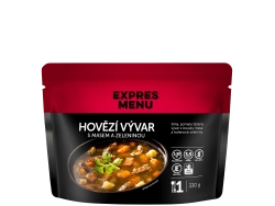Hovězí vývar s masem a zeleninou 1P