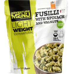 Fusilli se špenátem a vlašskými ořechy