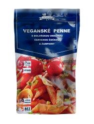 FDC Veganské penne s boloňskou omáčkou červenou čočkou a žampiony - mrazem sušené