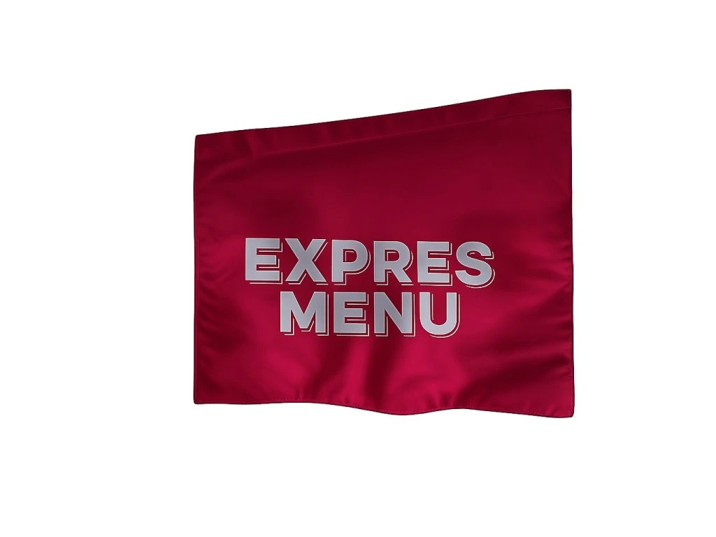 Oboustranná nástěnná vlajka EXPRES MENU