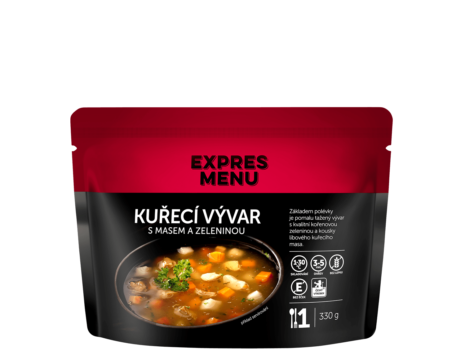 Kuřecí vývar se zeleninou 1P