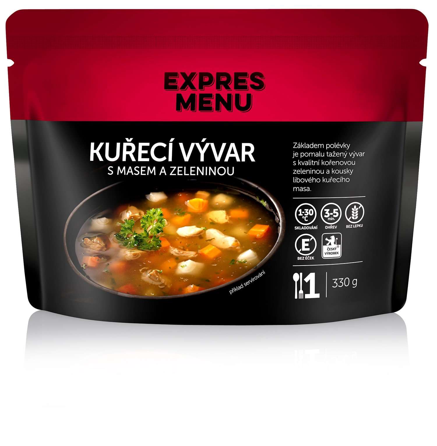 Kuřecí vývar se zeleninou 1P