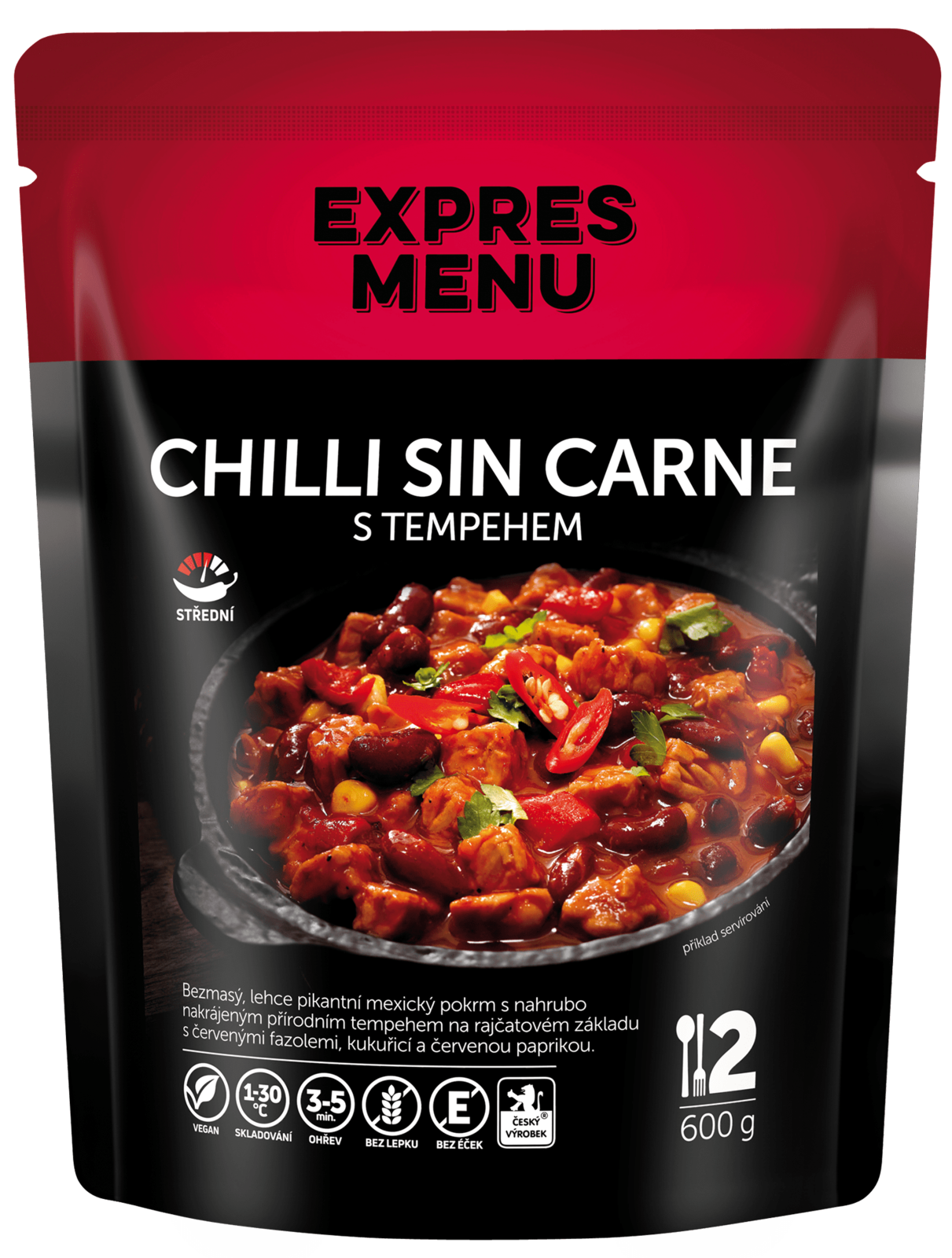 Chilli sin carne s tempehem