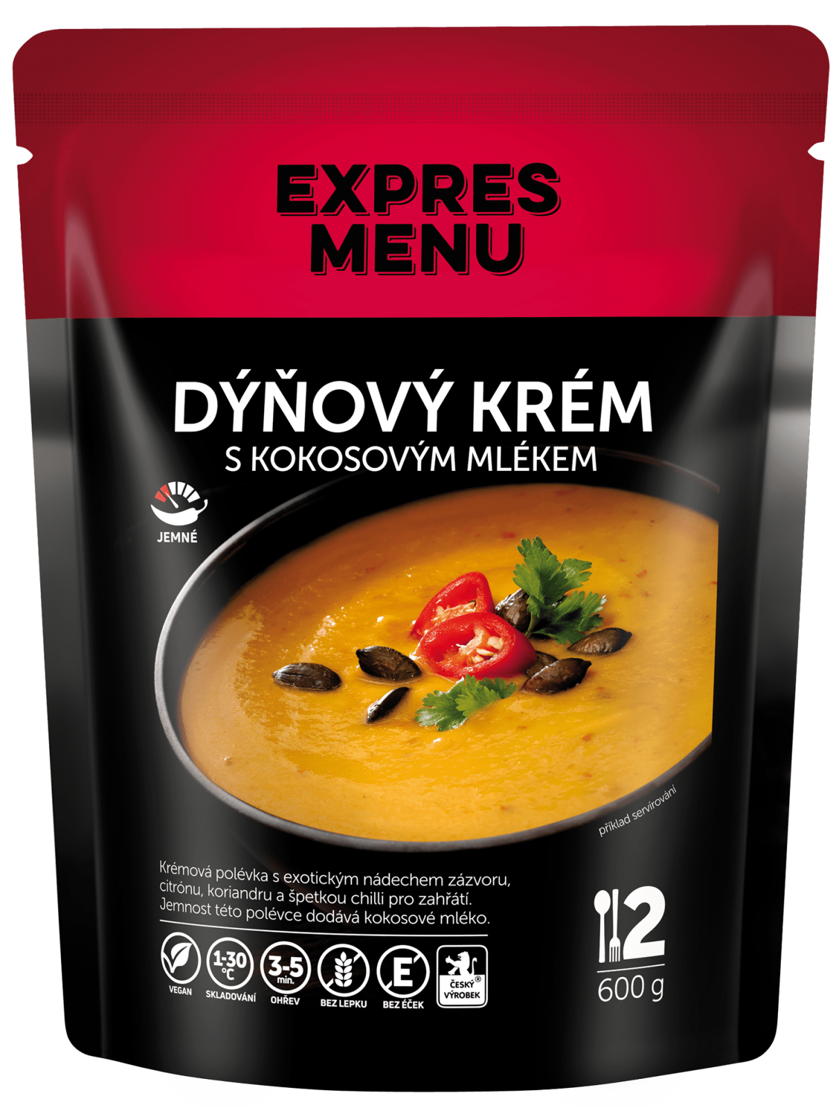 Dýňový krém s kokosovým mlékem