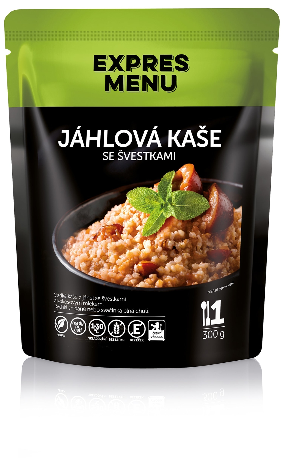Jáhlová kaše se švestkami