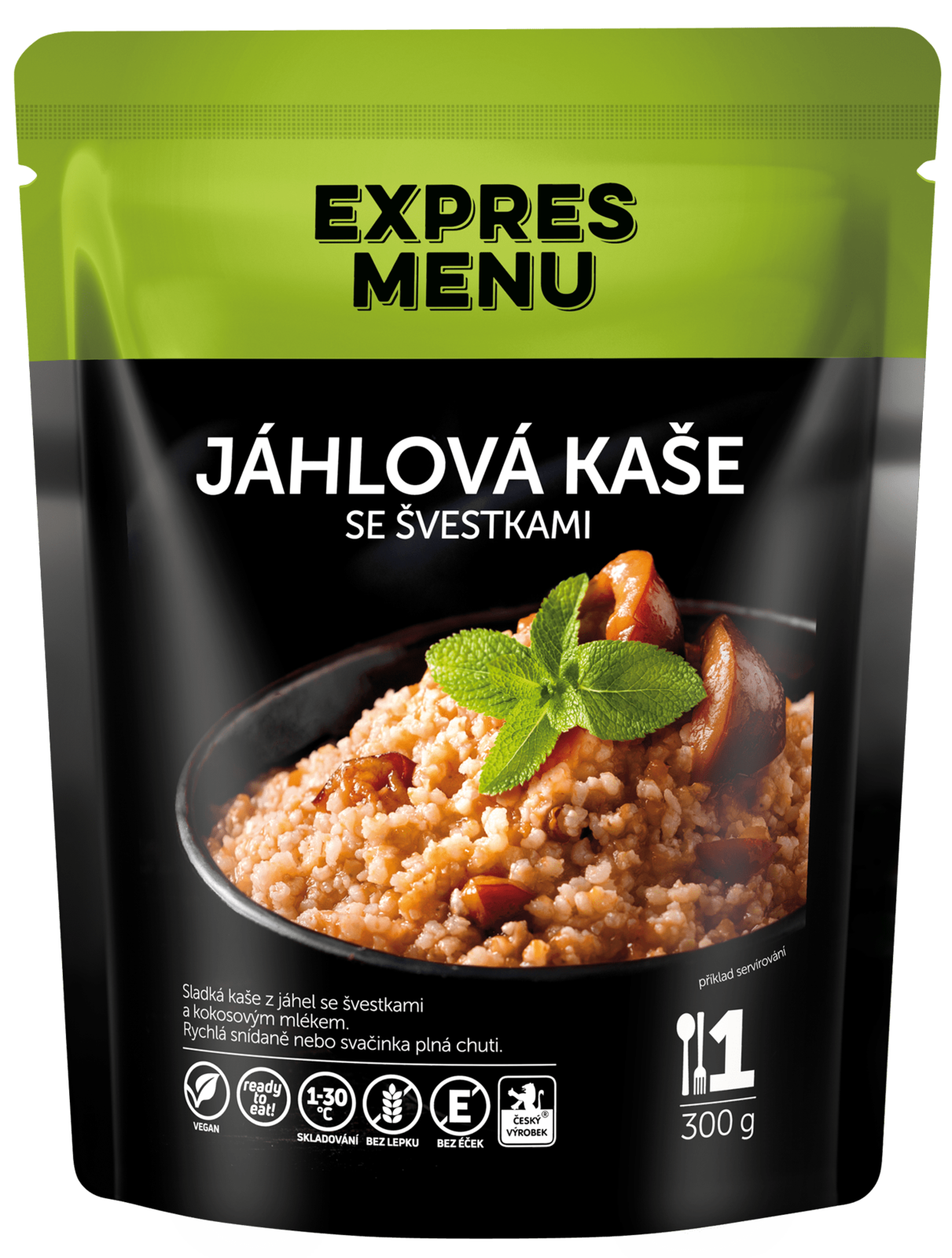 Jáhlová kaše se švestkami