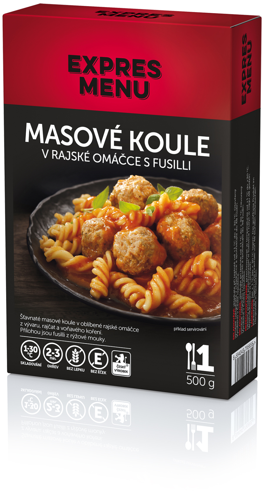 KM Masové koule v rajské omáčce s fusilli