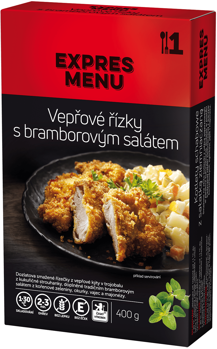 KM Vepřové řízky s bramborovým salátem